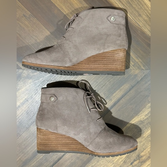 Dr. Scholl's Conquer Taupe Grey Wedge Ankle Boot Women's Sz 9.5M Be Energized - Picture 6 of 10
